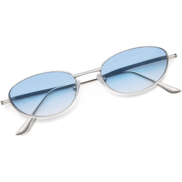 Retro Oval Sunglasses Women Men UV Protection Trendy Cool Shades